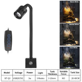 Super Slim LED Aquarium Light – Adjustable 3W Plant Grow Light with 360° Rotation
