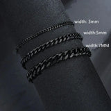 Stainless Steel Hip-Hop Chain Bracelet – Unisex Street Style Accessory