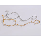 Trendy Gold Plated Stainless Steel Charm Bracelet for Women