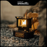 Retro Stainless Steel Outdoor Camping Stove with Windproof Design and Adjustable Flame