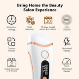 Professional IPL Laser Hair Removal Device - 999,000 Flashes Permanent Hair Remover for Women & Men