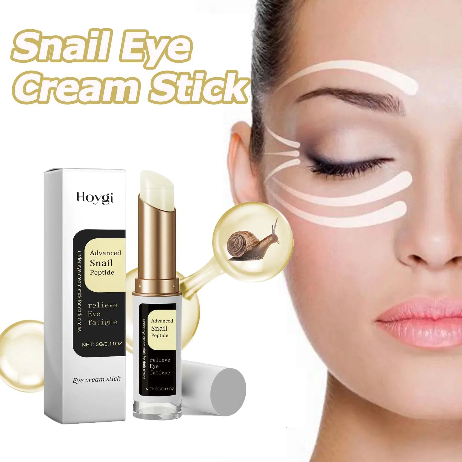 Snail Essence Eye Cream Stick – Anti-Aging, Dark Circle & Puffiness Treatment