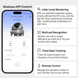 Caja de arena para gatos inteligente y automática con autolimpieza: grande, silenciosa, con control de olores y controlada por aplicación