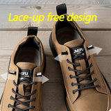 Men’s Waterproof Work Boots with Steel Toe – Lightweight PU Safety Shoes for Spring & Autumn