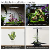 Mini RGB+UV Aquarium Light with Bluetooth App Control – Full Spectrum 9W LED for 20–30cm Fish Tanks