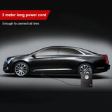 Portable 12V Car Air Compressor with LED Light and Tire Pressure Gauge