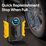Portable Digital Car Tire Inflator with Auto Shut-Off & LED Light