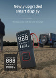 Portable Electric Air Pump with Tire Inflator, Pressure Gauge & Emergency Light