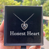 Custom Heart Photo Pendant Necklace – Personalized Couples Gift with Message Reminder