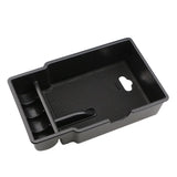 Universal Armrest Box Storage Organizer with Non-Slip Silicone Mat – Black