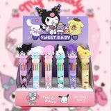 Sanrio 10-Color Ballpoint Pen – Cute Hello Kitty, Kuromi & Cinnamoroll Multicolor Pens for School & Office
