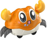Interactive Crawling Crab Toy for Toddlers – Sensory Tummy Time Baby Toy with Double Pull-Back Movement