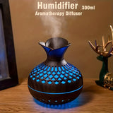 Humidificador de vapor frío ultrasilencioso con USB, aromaterapia y luces LED