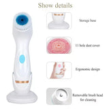 Electric Facial Cleansing Brush with Sonic Vibration & 3 Interchangeable Heads
