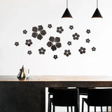 Pegatinas de pared con espejos florales: decoración para el hogar y la habitación
