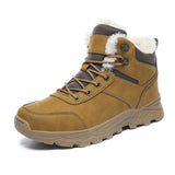 Men's Waterproof Winter Boots - Warm Ankle Snow Boots with Non-Slip Sole