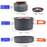 Juego de utensilios de cocina para acampar | Equipo de cocina para pícnic y senderismo al aire libre