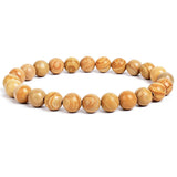Natural Stone Beaded Bracelet with Elastic Rope for Men & Women
