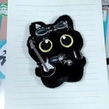 Adorable Plush Cat Keychain – Cute Black Cat Doll Keyring for Bags & Decor