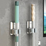 Ganchos de pared multiusos: soporte adhesivo para escobas y trapeadores para organizar la cocina y el baño 
