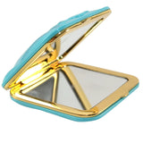 Portable Folding Makeup Mirror with Brush Set – Compact Travel Vanity Mirror & Storage Case