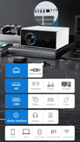 19000 Lumens Full HD Projector with Auto Focus, Android 13, Bluetooth, Wi-Fi 6, and Built-in HIFI Speakers