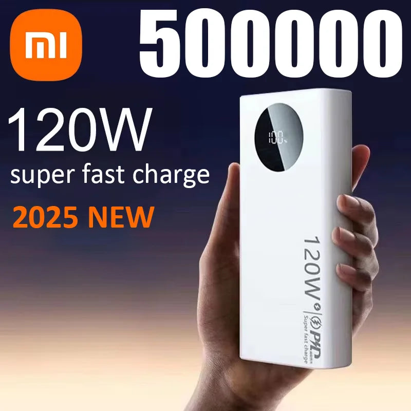 120W 50000mAh Power Bank with Fast Charging - Portable Charger for iPhone & Samsung