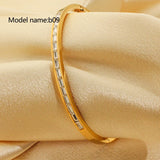 Classic Gold-Plated Stainless Steel Snake Chain Bracelet for Women