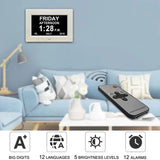 Digital LED Calendar Clock with 12 Alarms and Multi-Language Display