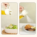 Pulverizador de aceite 2 en 1 de 200/300/500 ml para cocina, pulverizador de aceite, limpiador de aceite, pulverizador de vinagre y salsa de soja, limpiador de contenedores
