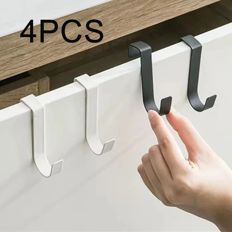 Ganchos multiusos para puertas de armarios: perchero de acero inoxidable para colgar abrigos, toallas, sombreros y más