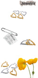 Heart-Shaped Stainless Steel Hoop Earrings with PVD Gold Plating – Elegant and Lightweight Jewelry for Women