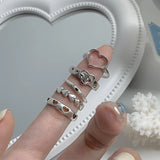 Boho Vintage Animal Ring Set for Women – Adjustable Zinc Alloy Bands