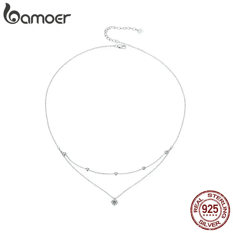 Collar con colgante de moissanita en plata de ley 925: brillo y elegancia atemporales