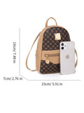 Checkered Pattern Shoulder Backpack – Large Capacity Crossbody Handbag for Women