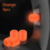 Glow in  the Dark Tire Valve Caps  Fluorescent Stem Covers for Cars Motorcycles & Bicycles