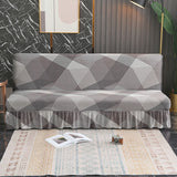 Floral Sofa Bed Cover with Skirt - Elastic Anti-Slip Futon Protector