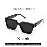 Gafas de sol Ruiao Retro Black Millionaire: gafas de sol de diseño de lujo 2024