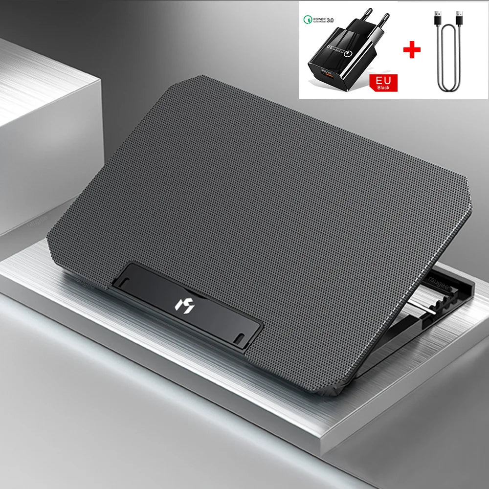 Gaming Laptop Cooling Pad – Dual Fan, Adjustable Stand & USB Hub