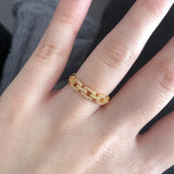 Elegant Hexagon Cubic Zirconia Wedding Band – Trendy & Timeless Ring for Women