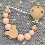 Clip para chupete de bebé personalizado: soporte de cuentas de silicona con nombre personalizado y colgante para mordedor, regalo