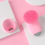 Wireless Silicone Facial Cleansing Brush with 5-Speed Vibration & Anti-Aging Massage