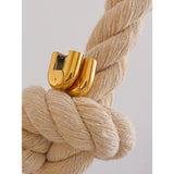18K Gold-Plated U-Shape Hoop Earrings – Waterproof Stainless Steel Fashion Jewelry for Women