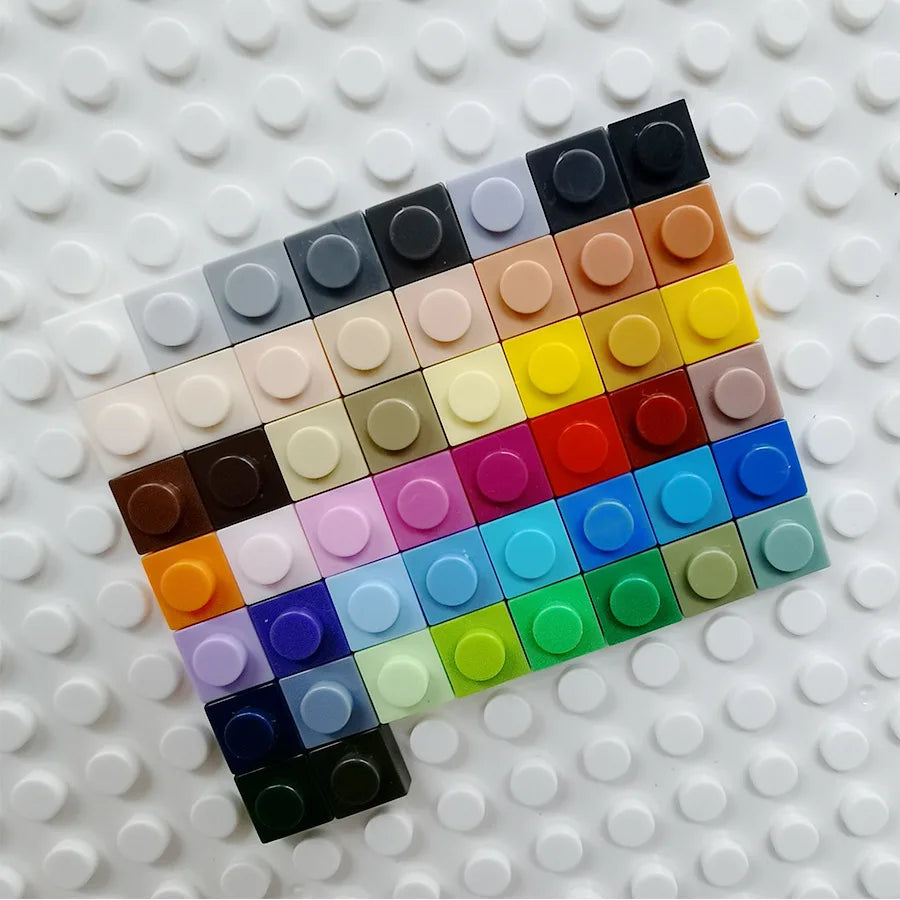 Mini 1x1 Self-Locking Building Bricks – Compatible with Major Brands