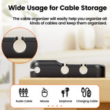 Organizador de cables con 3, 5 y 7 orificios, clips flexibles para la gestión de cables y protección del cargador