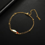 Trendy Stainless Steel Peace Symbol Bracelet – Unisex Chain & Link Bracelet in Silver, Gold, and Black