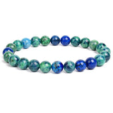 Natural Stone Beaded Bracelet with Elastic Rope for Men & Women