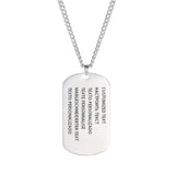 Custom Military Dog Tag Necklace – Personalized Stainless Steel Soldier Name Chain