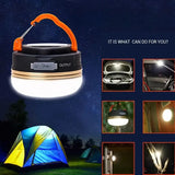 Lámpara LED portátil para acampar con carga USB: linterna impermeable para actividades al aire libre