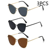 Nuevas gafas de sol estilo ojo de gato con montura pequeña de metal retro para mujer